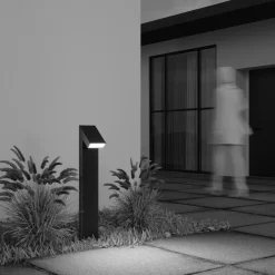 Lampioni Da Giardino-Maytoni guss lampione da giardino led 3000k ip65 nero moderno