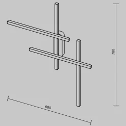 Applique Da Parete-Maytoni halo applique da parete led 24w da 3000k a 4000k geometrico