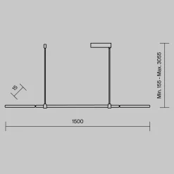 Lampadari Cucina-Maytoni halo lampadario cucina led 48w da 3000k a 4000k sottile