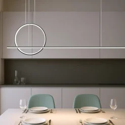 Lampadari Cucina-Maytoni halo lampadario da cucina led 40w da 3000k a 4000k moderno