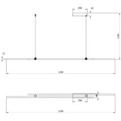 Lampadari Cucina-Maytoni halo lampadario led 48w 4000k per tavolo da cucina