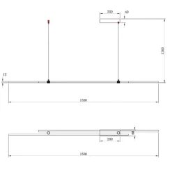 Lampadari Cucina-Maytoni halo lampadario per cucina moderna led 4000k dimmerabile