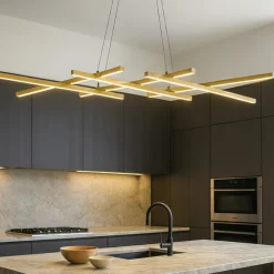 Lampadari Cucina-Maytoni halo lampadario per cucina led 2600k a 3500k
