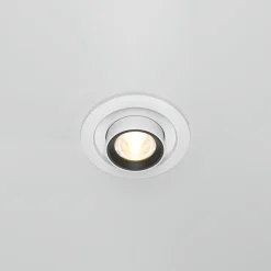 Faretti Da Incasso-Maytoni hidden faretto da incasso led 10w 3000k 220v tondo bianco orientabile retrattile
