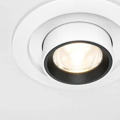 Faretti Da Incasso-Maytoni hidden faretto da incasso led 10w 3000k 220v tondo bianco orientabile retrattile