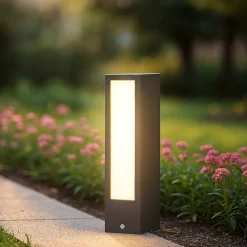 Lampioni Da Giardino-Maytoni hof lampione basso da giardino led 3000k ip65 grigio
