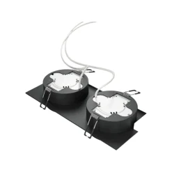 Faretti Da Incasso-Maytoni hoop cestello faretto nero da incasso a soffitto 2 luci gx53