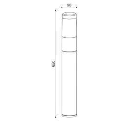 Lampioni Da Giardino-Maytoni koln lampione da esterno giardino led 4000k ip54 cilindrico