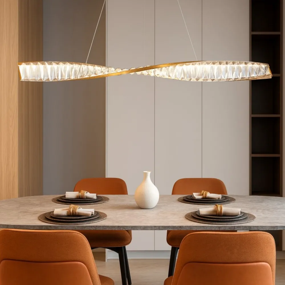 Lampadari Cucina-Maytoni krone lampadario da cucina effetto cristallo led 3000k