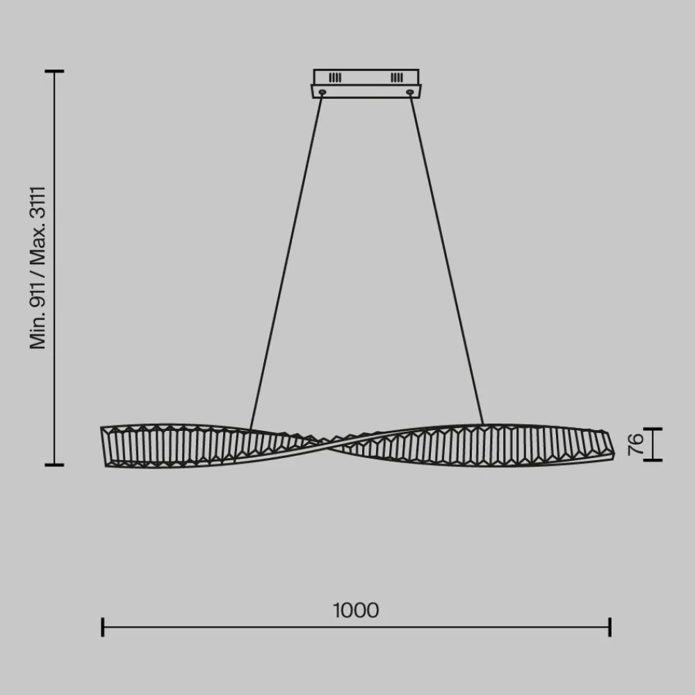 Lampadari Cucina-Maytoni krone lampadario da cucina effetto cristallo led 3000k