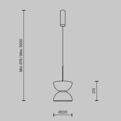 Lampade A Sospensione-Maytoni kyoto lampada a sospensione per isola cucina minimal led 3000k