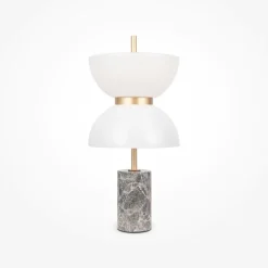 Lampade Da Tavolo-Maytoni kyoto lampada da tavolo moderna effetto marmo led 3000k