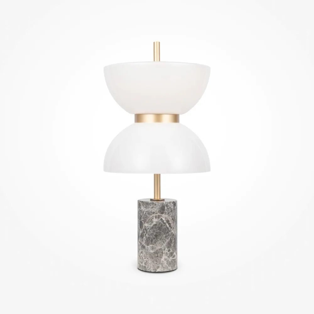 Lampade Da Tavolo-Maytoni kyoto lampada da tavolo moderna effetto marmo led 3000k