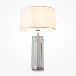 Lampade Da Tavolo-Maytoni lampada da tavolo muse per salone moderna cromo base in vetro