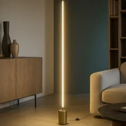 Lampade Da Terra-Maytoni lampada da terra flow oro led da 3000k a 6000k per salotto