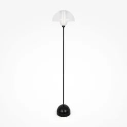 Lampade Da Terra-Maytoni lampada da terra moderna nera per salotto minimale h139 cm
