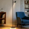 Lampade Da Terra-Maytoni lampada da terra moderna estudo led 3000k orientabile due luci