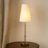 Lampade Da Tavolo-Maytoni lampada per tavolo da ingresso oro ottone paralume conico zaragoza