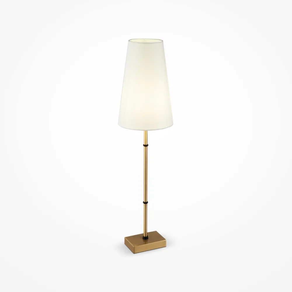 Lampade Da Tavolo-Maytoni lampada per tavolo da ingresso oro ottone paralume conico zaragoza