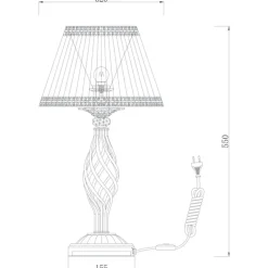 Lampade Da Tavolo-Maytoni lampada per tavolo salotto grace bronzo paralume in tessuto