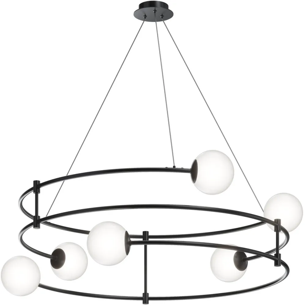 Lampadari Moderni-Maytoni lampadario balance design per soggiorno moderno nero circolare
