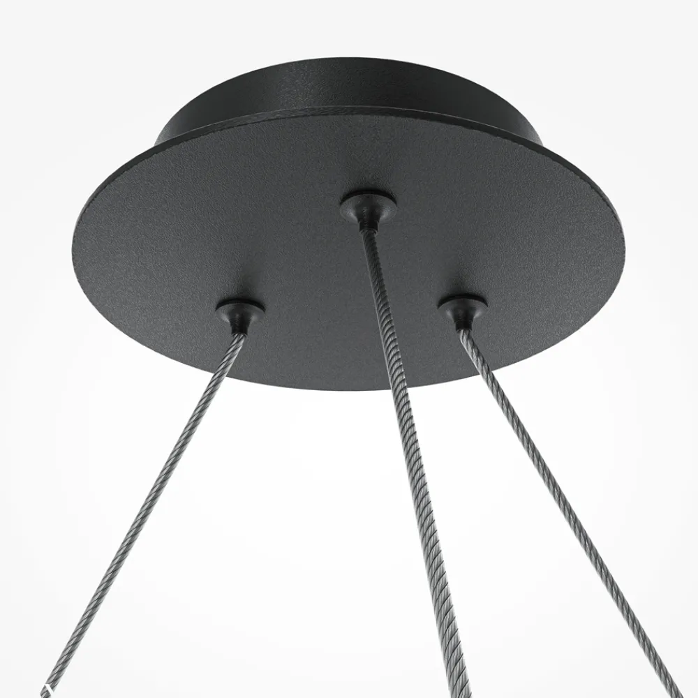 Lampadari Moderni-Maytoni lampadario balance design per soggiorno moderno nero circolare