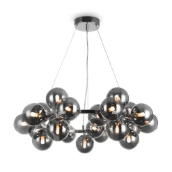 Lampadari Moderni-Maytoni lampadario dallas circolare per soggiorno sfere vetro fume trasparenti