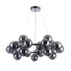 Lampadari Moderni-Maytoni lampadario dallas circolare per soggiorno sfere vetro fume trasparenti