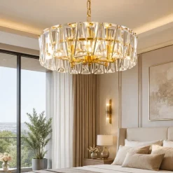 Lampadario Camera Da Letto-Maytoni lampadario elegante sei luci vetro oro per camera da letto