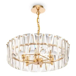 Lampadario Camera Da Letto-Maytoni lampadario elegante sei luci vetro oro per camera da letto