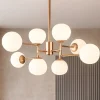 Lampadari Moderni-Maytoni lampadario erich oro rosa per soggiorno moderno