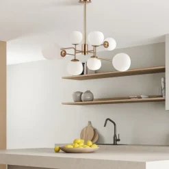 Lampadari Moderni-Maytoni lampadario erich oro rosa per soggiorno moderno