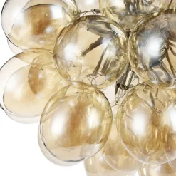 Lampadari Moderni-Maytoni lampadario grappolo balbo vetri ambra trasparenti per soggiorno