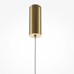 Lampadari Moderni-Maytoni lampadario halo led moderno orizzontale per tavolo cilindro oro