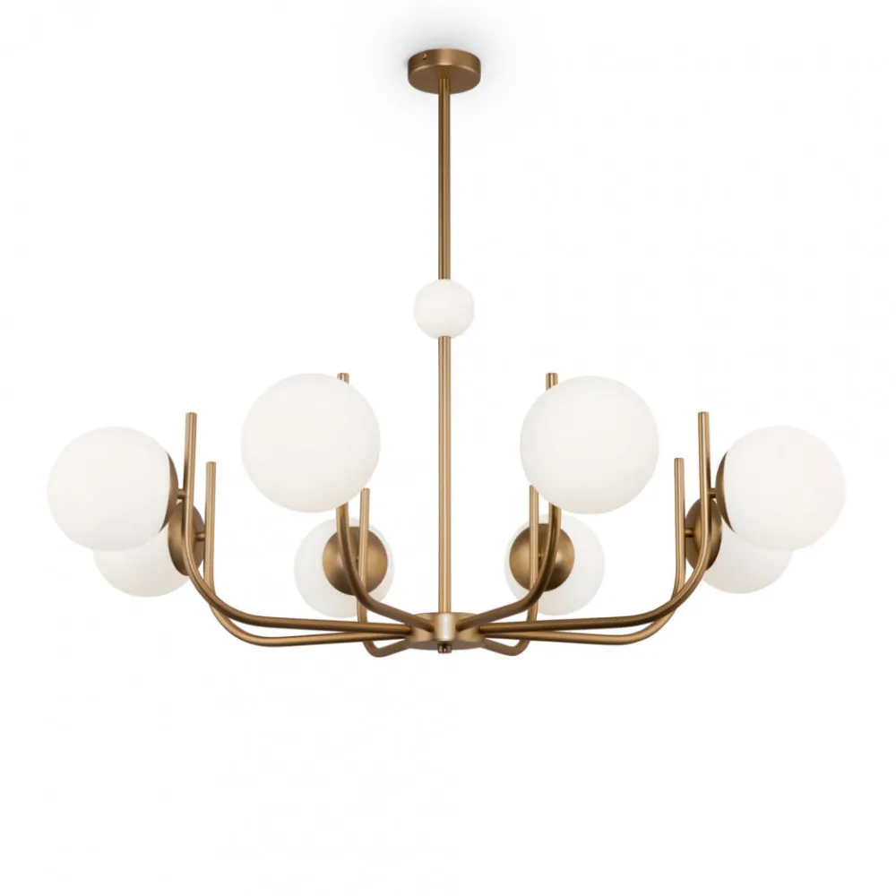 Lampadari Moderni-Maytoni lampadario oro ottone 8 luci per soggiorno salotto