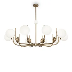 Lampadari Moderni-Maytoni lampadario per salotto rendez-vous contemporaneo oro ottone