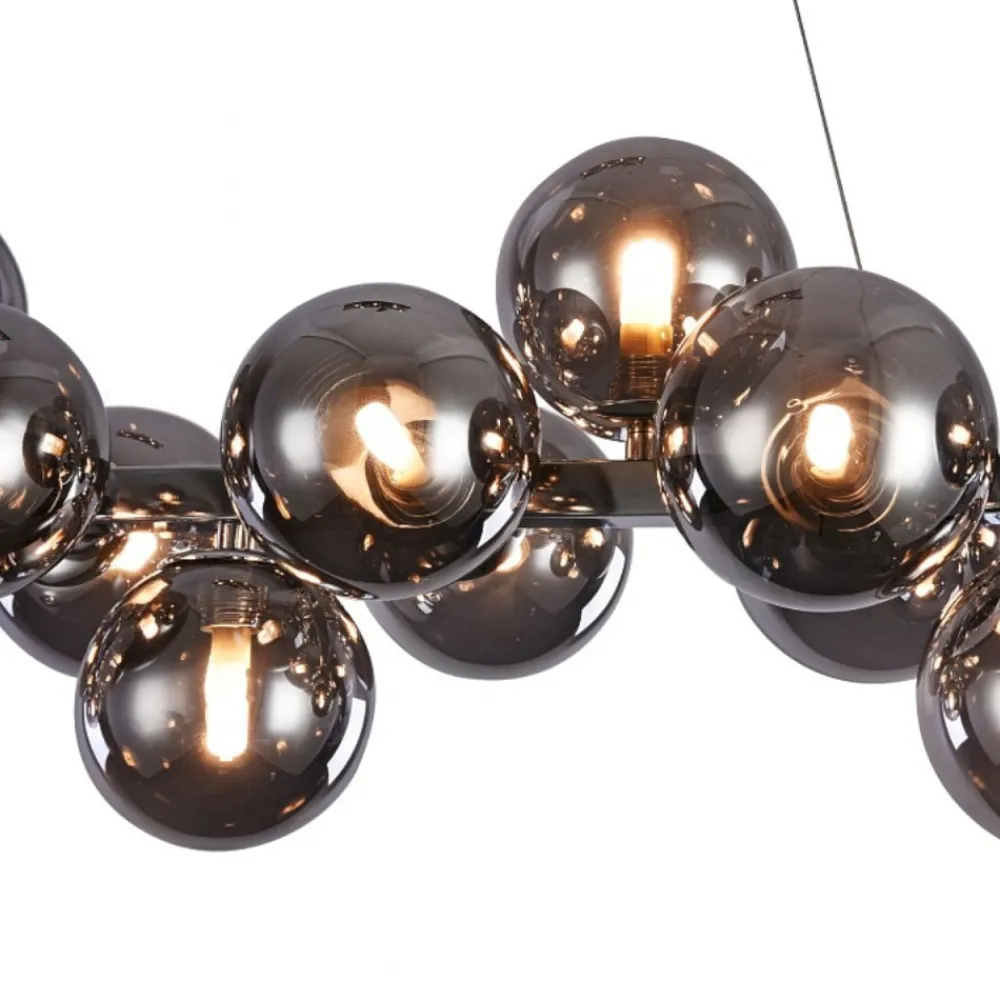 Lampadari Moderni-Maytoni lampadario per soggiorno moderno dallas sfere vetro fume