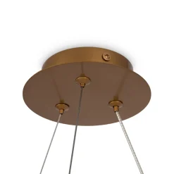 Lampadario Camera Da Letto-Maytoni lampadario ring per camera da letto oro sfere vetro bianco