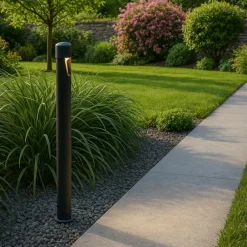 Lampioni Da Giardino-Maytoni lampioncino moderno hagen per esterno led 5w 3000k grafite da giardino