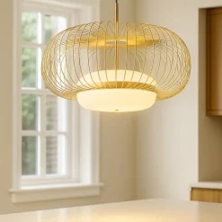 Lampadari Cucina-Maytoni levitation lampadario per cucina oro led 3000k