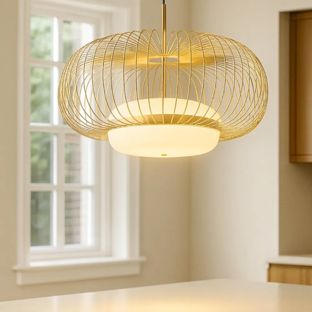 Lampadari Cucina-Maytoni levitation lampadario per cucina oro led 3000k