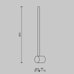 Applique Camera Da Letto-Maytoni light stick applique led 7w 3000k per comodino