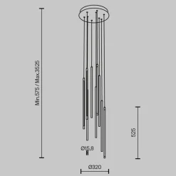 Lampadari Cucina-Maytoni light stick lampadario pendente cucina led 3000k moderno