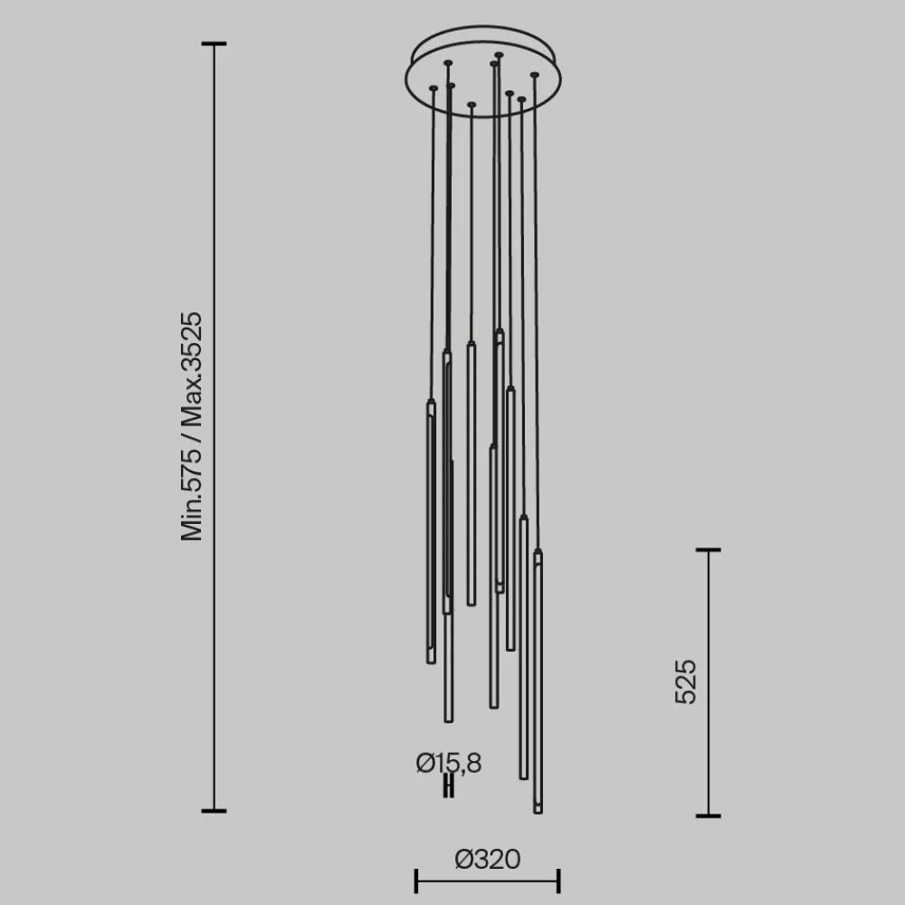 Lampadari Cucina-Maytoni light stick lampadario pendente cucina led 3000k moderno
