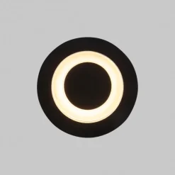 Segnapasso Led-Maytoni limo segnapasso da esterno circolare nero led 3000k ip65