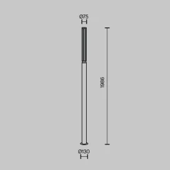 Lampioni Da Giardino-Maytoni lit lampione da giardino led 3000k ip65 colore marrone