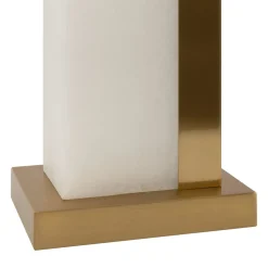 Lampade Da Tavolo-Maytoni lume lampada da tavolo per salone marmo bianco finitura oro