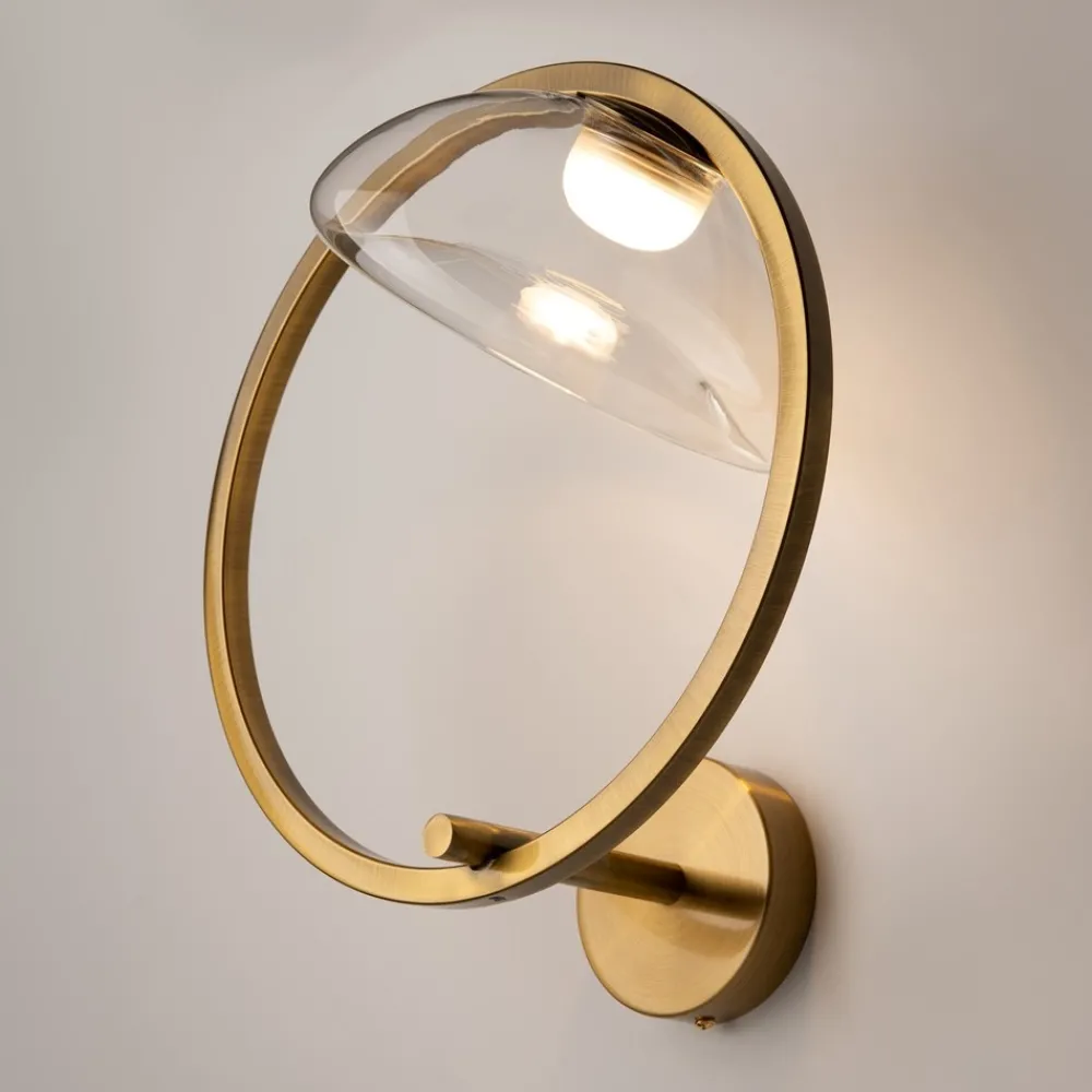 Applique Da Parete-Maytoni lunare applique da parete tondo design minimal led 3000k