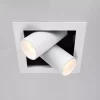 Faretti Da Incasso-Maytoni magnum faretto da incasso led 14w 3000k cestello bianco 2 luci orientabili