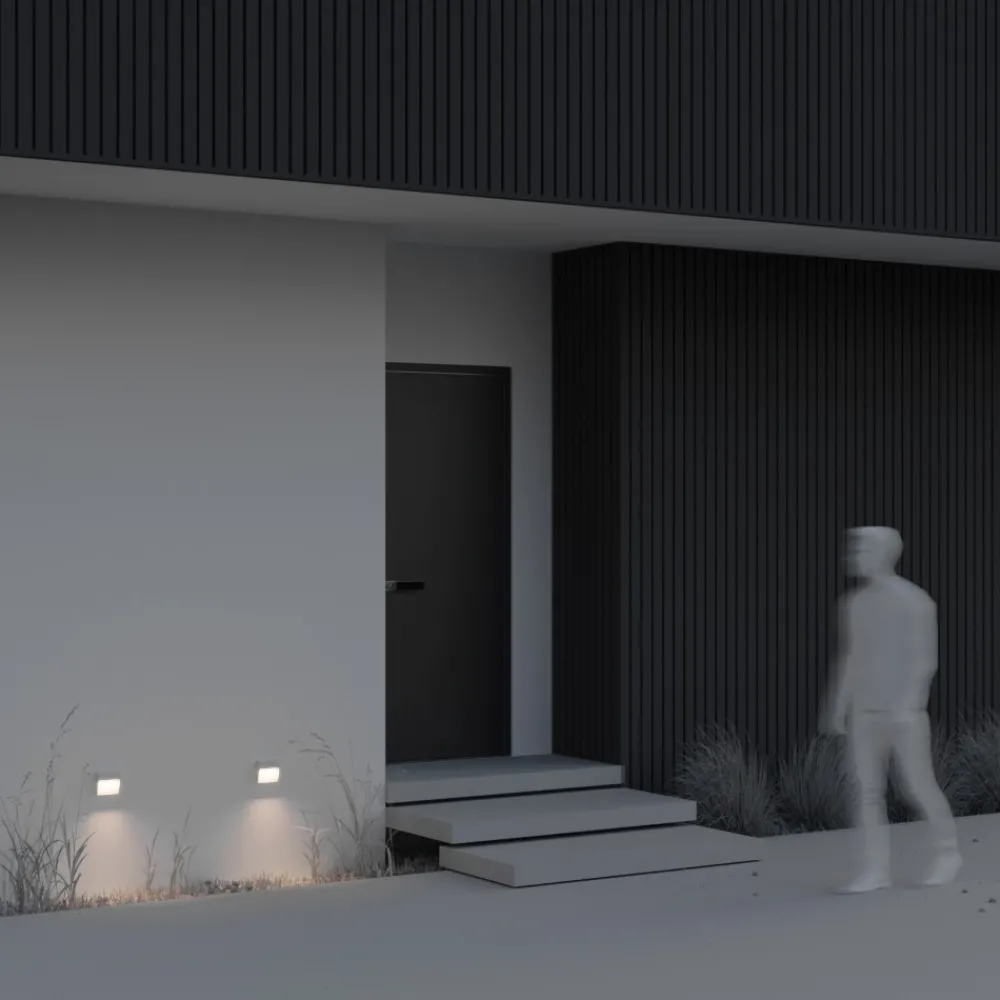 Segnapasso Led-Maytoni mane segnapasso da esterno bianco moderno led 3000k ip54
